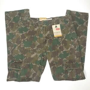 New Levi's Boys Slim Green Cargo Pant 18 Reg